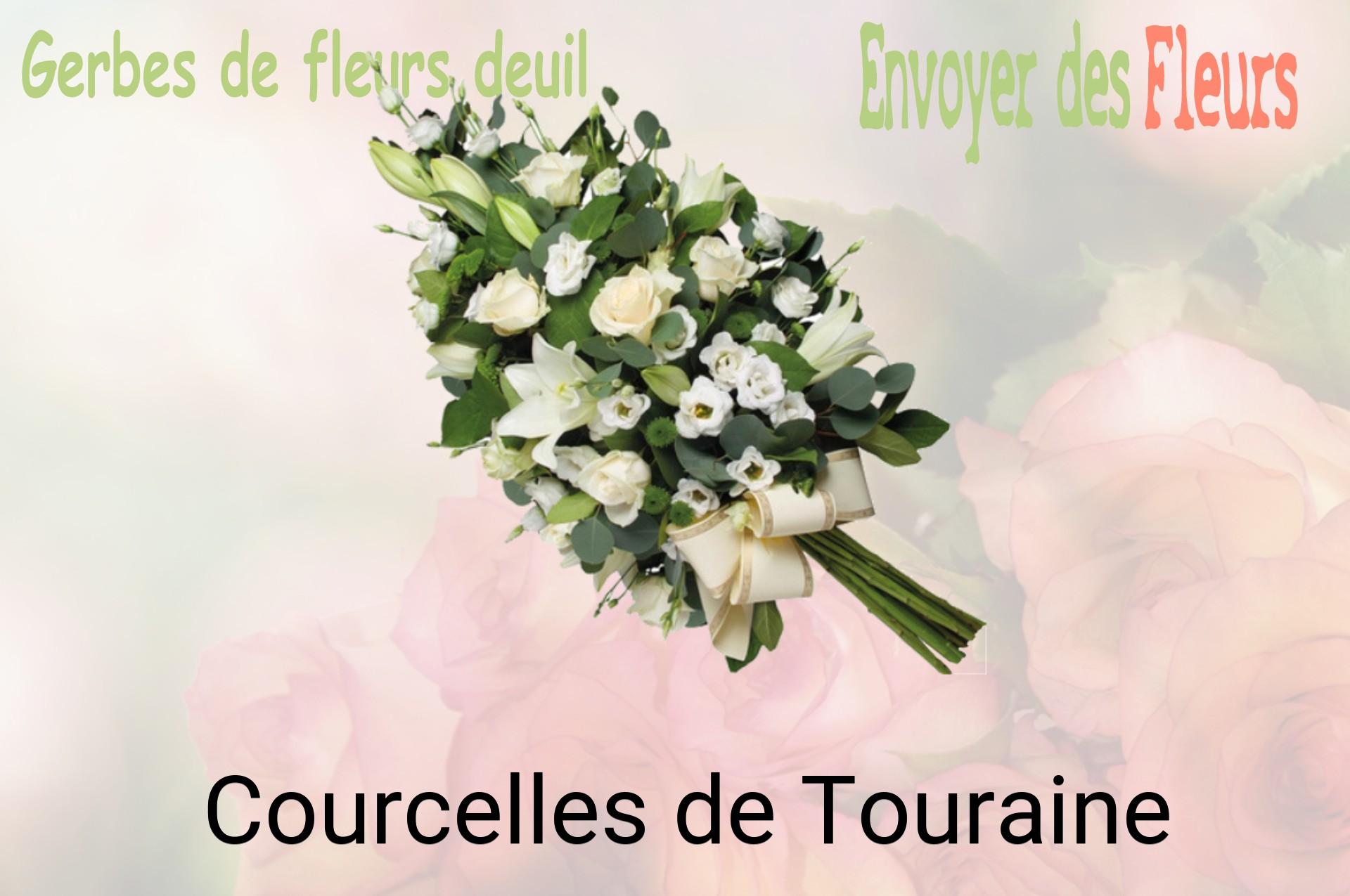 Gerbe de fleurs de deuil livrée à Courcelles-de-Touraine